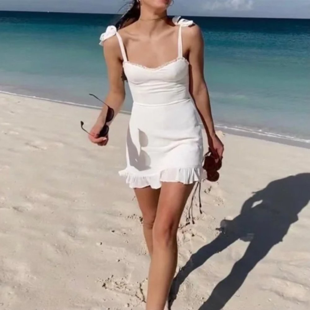 Reformation Christine Dress in Ivory